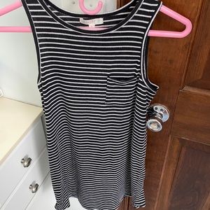 LOVE,FIRE SUMMER DRESS-B&W STRIPED